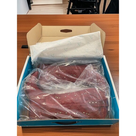 NEW Ladies LB0469G LANE Cossette Smoldering Ruby Red 15" Leather Western Boots 8 - Picture 4 of 16